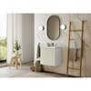 Distinct Kitchen And Bath Vanity with Inset Sink, White base with Coffee Mat Flat 24in Doors 005901200076